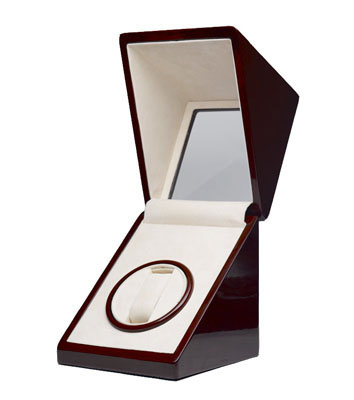 Cherry Oak Glossy Single Watch Winder - Internal timer Cherry Oak Glossy Single Watch Winder - Internal timer