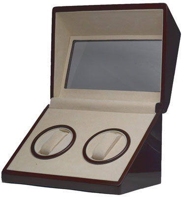 Cherry Double Watch Winder - Matte Cherry Double Watch Winder - Matte