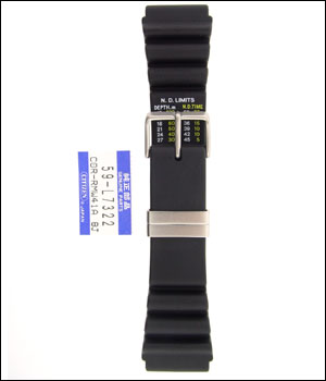Citizen 59-L7322 Black Rubber Band Silver Buckle Citizen 59-L7322 Black Rubber Band Silver Buckle